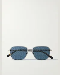 Dior Occhiali da sole in acetato e metallo argentato con montatura D-frame CD Diamond S4U Argento