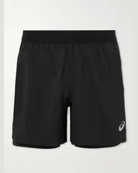 Asics Shorts a gamba dritta in shell riciclato 2 in 1 Road Nero