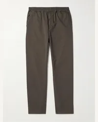 Carhartt WIP Pantaloni a gamba dritta in twill di cotone tinti in capo Flint Marrone