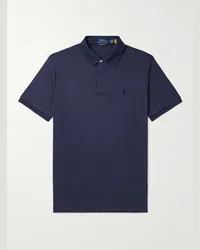 Ralph Lauren Polo in cotone con logo ricamato Blu