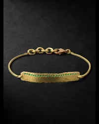 ELHANATI Bracciale in oro con smeraldi Mezuzah Oro