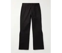 Pantaloni chino slim-fit svasati in twill di cotone
