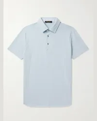 Loro Piana Polo in cotone piqué Blu