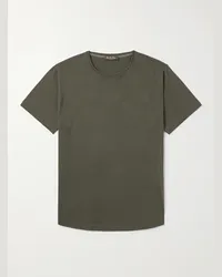 Loro Piana T-shirt slim-fit in misto seta e cotone Soft Verde