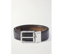 Berluti Cintura reversibile in pelle Venezia Scritto, 3,5 cm Marrone