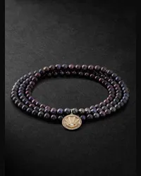 Sydney Evan Bracciale in oro con perle e diamanti Evil Eye Viola