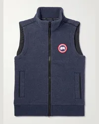 Canada Goose Gilet in pile di misto lana con logo applicato Mersey Blu