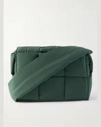 Bottega Veneta Borsa a tracolla in shell imbottito con motivo Intrecciato Verde