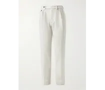 Pantaloni a gamba dritta in jersey di misto cotone