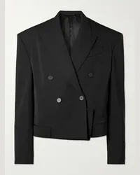 Balenciaga Blazer doppiopetto oversize in lana Nero