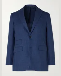 Sid Mashburn Blazer in misto lino e lana nattè Kincaid No. 2 Blu