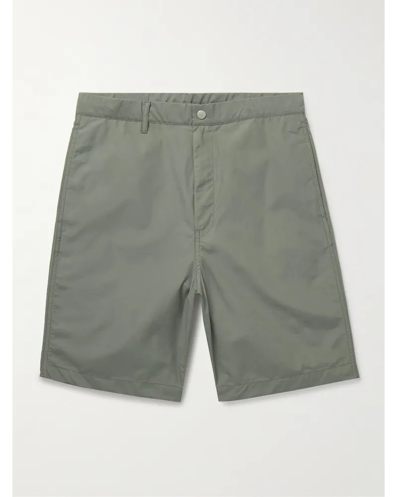 Snow Peak Shorts a gamba dritta in misto cotone e nylon Light Mountain Verde