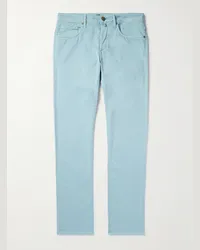 Incotex Pantaloni slim-fit in misto cotone Blu