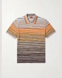 Missoni Polo in cotone piqué space-dye Marrone