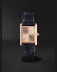 Cartier Orologio a carica manuale 33,7 mm in oro rosa, giallo e bianco 18 carati con cinturino in pelle di alligatore Tank Louis, N. rif. WGTA0176 Oro