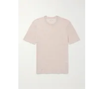 T-shirt in jersey di misto lino e cotone