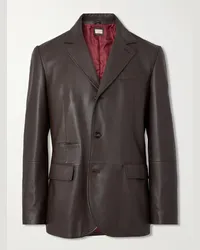 Brunello Cucinelli Blazer in pelle Marrone