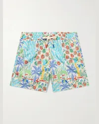 Altea Shorts da mare medi slim-fit stampati Blu