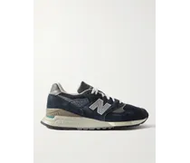 New Balance Sneakers in camoscio con finiture in mesh e pelle MiUS 998 Blu