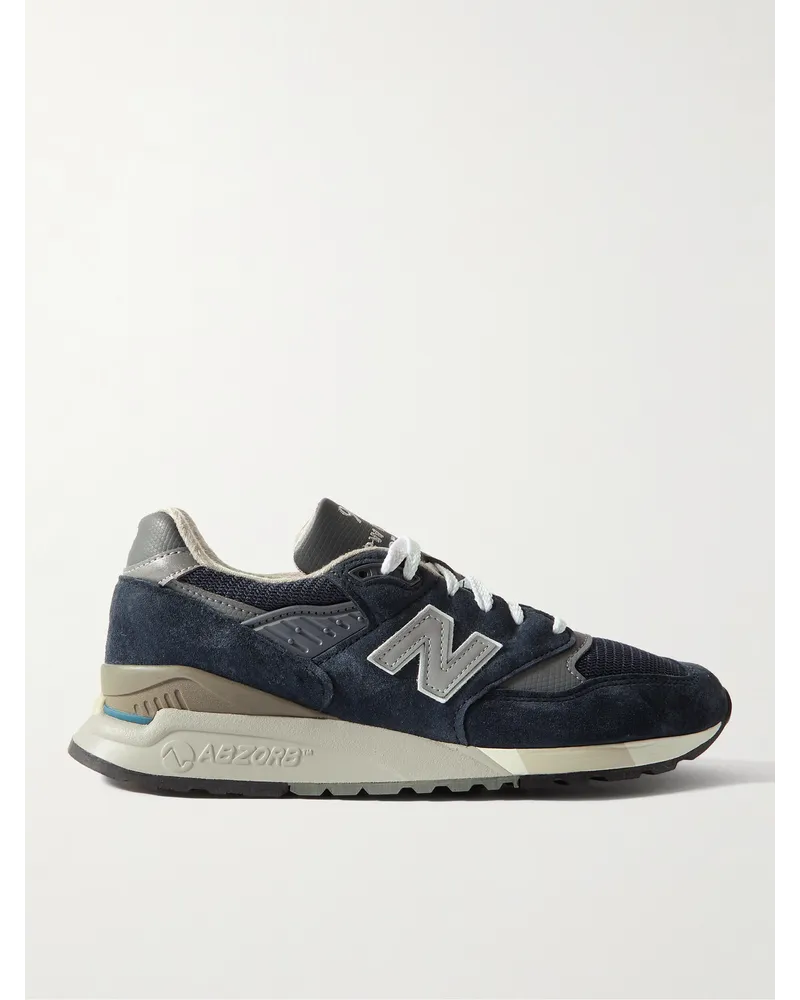New Balance Sneakers in camoscio con finiture in mesh e pelle MiUS 998 Blu