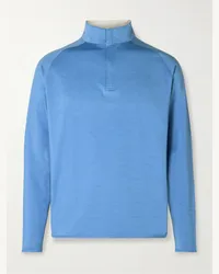 Peter Millar Maglia da golf in jersey tecnico con mezza zip Stealth Performance Blu