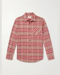 Portuguese Flannel Camicia in flanella di cotone a quadri Reservation Rosso