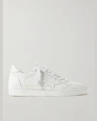 Golden Goose Sneakers in pelle effetto invecchiato Ball Star Bianco