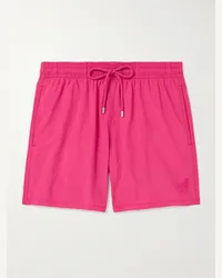 Vilebrequin Shorts da mare medi a gamba dritta in ECONYL® Moorea Rosa