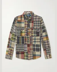 Ralph Lauren Camicia in cotone a quadri patchwork Verde