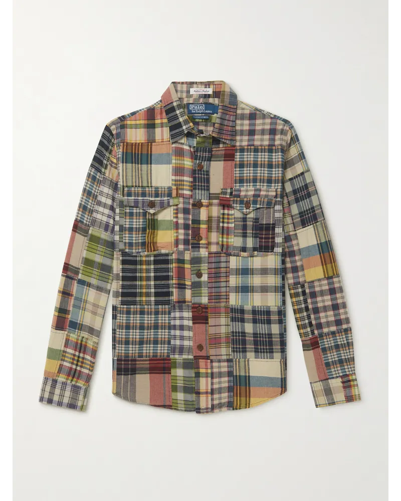 Ralph Lauren Camicia in cotone a quadri patchwork Verde