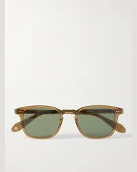 Garrett Leight Occhiali da sole in acetato con montatura quadrata Howland Marrone