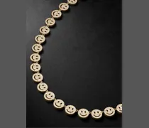 Happy Face Eternity Gold Diamond Necklace