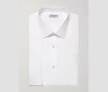 Camicia in cotone bianco con doppio polsino