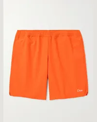 Dime Shorts a gamba dritta in tela con logo ricamato Classic Arancione