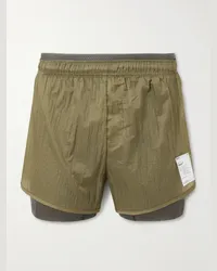 Satisfy Shorts a gamba dritta in ripstop Rippy e Justice a strati 3 Verde