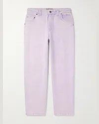 Dime Jeans a gamba larga effetto scolorito Viola