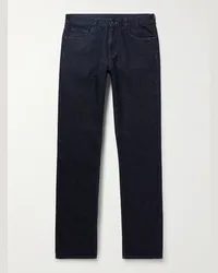 Canali Jeans slim-fit a gamba dritta Blu