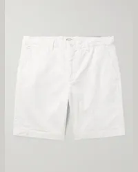 Hartford Shorts slim-fit a gamba dritta in misto cotone e lino tinti in capo Byron Bianco