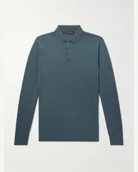 Loro Piana Polo in lana Wish Blu