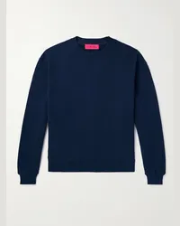 The Elder Statesman Felpa in jersey di misto cotone e cashmere Daily Crew Blu