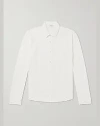 Sunspel Camicia in cotone Supima® piqué Bianco