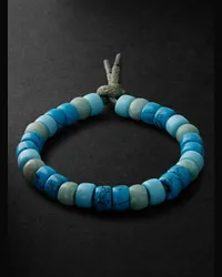 Carolina Bucci Bracciale in oro brunito con pietre Mykonos Forte Beads Blu