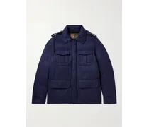 Field jacket in twill di lana imbottito Montedoro
