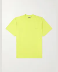 Carhartt WIP T-shirt in jersey di cotone tinta in capo con logo ricamato Duster Verde