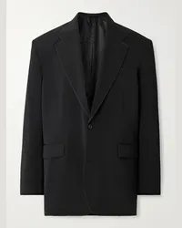 Acne Studios Giacca oversize in grain de poudre Juyliano Nero