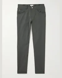 Peter Millar Pantaloni da golf slim-fit a gamba dritta in twill tecnico eb66 Grigio