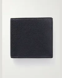 Smythson Ludlow Full-Grain Leather Billfold Wallet Blu