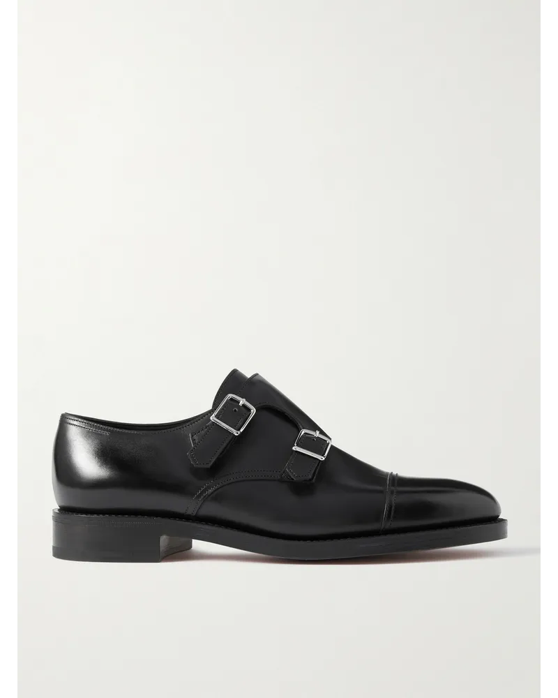 John Lobb Scarpe Monk Strap in pelle William Nero