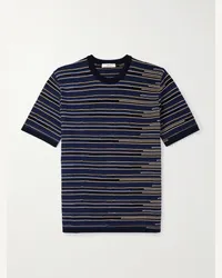 MR P. T-shirt in cotone a righe Blu