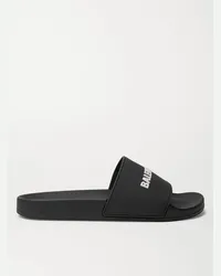 Balenciaga Slide in gomma con logo Nero